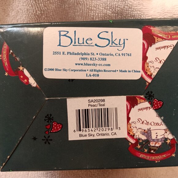 NIB (*): VINTAGE CLAYWORKS CERAMIC ORNAMENT "Peac / Teal" - SA20298 - Picture 4 of 4